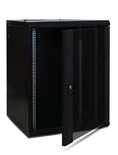 Eagle 48,3 cm Wandmontage, Daten-, Server- und Audio-Verstärkerschränke, Glastür mit Schloss, vollständig montiert für Netzwerke in Wohnungen, Büros, Geschäften, 15 2U, 590 mm tief Eagle 48,3 cm Wandmontage, Daten-, Server- und Audio-Verstärkerschränke, Glastür mit Schloss, vollständig montiert für Netzwerke in Wohnungen, Büros, Geschäften, 15 2U, 590 mm tief von Eagle