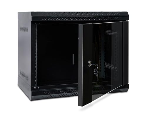 Eagle 48,3 cm Wandmontage, Daten-, Server- und Audio-Verstärkerschränke, Glastür mit Schloss, vollständig montiert für Netzwerke in Wohnungen, Büros, Geschäften, 9U, 590 mm tief Eagle 48,3 cm Wandmontage, Daten-, Server- und Audio-Verstärkerschränke, Glastür mit Schloss, vollständig montiert für Netzwerke in Wohnungen, Büros, Geschäften, 9U, 590 mm tief von Eagle