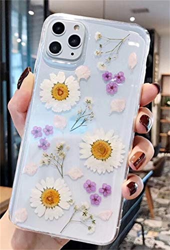 Ealetim Glitzer Case Kompatibel mit iPhone 11 Hülle,Ultra dünn weich Silikon Immerwährende Blume Kristall Stoßfest Handyhülle weichem TPU-Stoßfänger Marmor Cover Schutzhülle Transparent von Ealetim