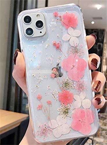 Ealetim Glitzer Case Kompatibel mit iPhone 11 Pro Hülle,Ultra dünn weich Silikon Immerwährende Blume Kristall Stoßfest Handyhülle weichem TPU-Stoßfänger Marmor Cover Schutzhülle Transparent von Ealetim