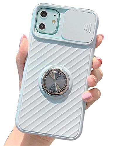 Ealetim Slide Kameraschutz Hülle für iPhone X/XS Ultra Dünn Handyhülle, TPU Bumper Schutzhülle mit 360 Grad für Ring Ständer Magnetische Metallplatte Autohalterung Fingerhalter Schale Case Cover von Ealetim