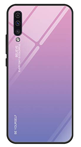 Ealetim hülle für Samsung Galaxy A70 Hülle - Gradient 9H Handyhülle mit dualer Rückseite - Kratzresistentes Stoßabsorbierender Flexibler Rahmen TPU Bumper Schutzhülle für Galaxy A70 von Ealetim