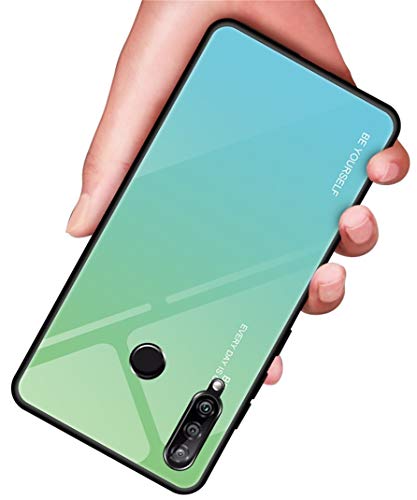 Ealetim hülle kompatibel mit Huawei P30 Lite Hülle - Gradient 9H Handyhülle mit dualer Rückseite - Kratzfeste Schutzhülle weichem TPU Bumper für Huawei P30 Lite von Ealetim