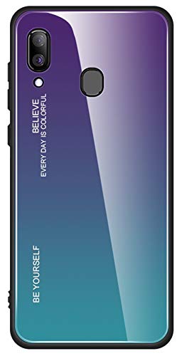 Ealetim hülle kompatibel mit Samsung Galaxy A20e Hülle - Gradient 9H Handyhülle mit dualer Rückseite - Kratzfeste Schutzhülle weichem TPU Bumper für Samsung Galaxy A20e von Ealetim