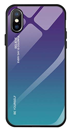 Ealetim hülle kompatibel mit iPhone SE 2020 Hülle - Gradient 9H Handyhülle mit dualer Rückseite - Kratzfeste Schutzhülle weichem TPU Bumper für iPhone 7/8 von Ealetim