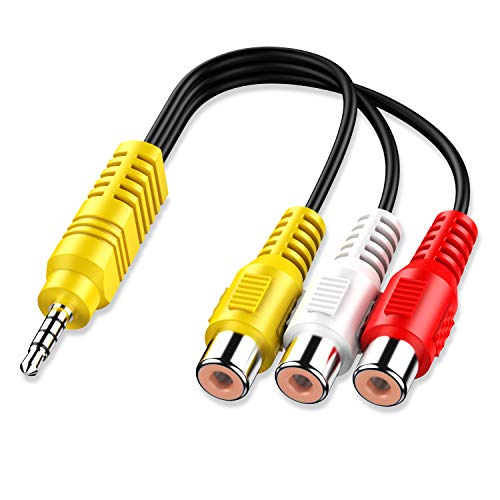 XIAOLIN Video-AV-Komponenten-Adapterkabel, Ersatz für TCL TV, 3 RCA auf AV-Eingangsadapter, 23 cm von Eanetf