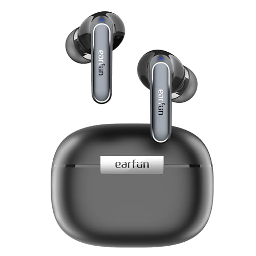 EarFun Air 2 Kabellos Bluetooth Kopfhörer In Ear, Hi-Res Audio, LDAC, 10mm Woll-Audiotreiber, EQ, 4 HD-Mikros Anrufe, Bluetooth 5.3, Multipoint, 40 Std Lange Akku, Kabelloses Laden, Spielmodus, IPX7 von EarFun