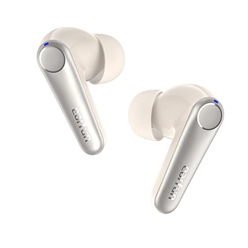 EarFun Air Pro 3 In Ear Bluetooth Kopfhörer - 43dB Hybrid Aktive Geräuschunterdrückung, HiFi Sound Qualcomm aptX Adaptive, 6 Mikrofone CVC 8.0 Anrufe, Multipoint, 45H Akku, App Steuerung, Hafer Weiß von EarFun