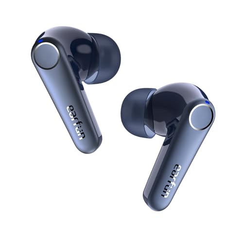 EarFun Bluetooth Kopfhörer In Ear, Air Pro 3 Kopfhörer Kabellos mit 43dB Hybrid Aktive Noise Cancelling, HiFi Sound Qualcomm aptX Adaptive, 6 Mikrofone CVC 8.0 Anrufe, Multipoint, 45H Akku, App, Blau von EarFun