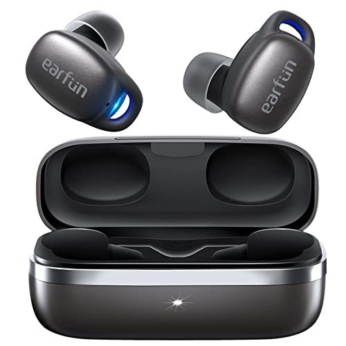 EarFun Bluetooth Kopfhörer in Ear, Free Pro 2 Kabellos mit 6 Mics QuietSmart™ 2.0 Hybrid Active Noise Cancelling, Transparent-Modus, 30Std. Akku, IPX5 Wasserdicht, Wireless Charging von EarFun