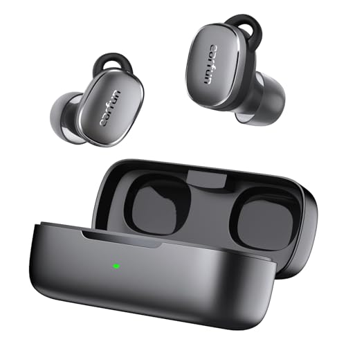 EarFun Free Pro 3 In Ear Bluetooth Kopfhörer mit Geräuschunterdrückung, Hi-Res Audio, Snapdragon Sound, aptX Adaptive, 6 Mikrofone HD Anrufe, Multipoint, 33H Akku, kabelloses Laden, Individueller EQ von EarFun
