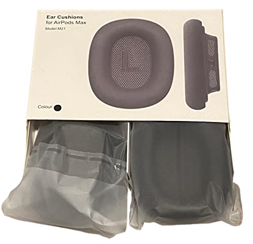Ersatz-Ohrpolster für Airpod Max Kopfhörer, 1 Paar, strapazierfähiges Textilnetz mit Magnetverbindung (schwarz) von Earbudz