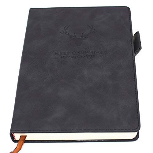Earning Power Notizbuch A5 liniert,Hardcover Tagebuch Mit 360 Seiten Und 80gsm Premium-Papier. Für Notizen, Planung, Studium, Reisen, Zeichnungen, Skizzen Und Projekte（schwarz） von Earning Power