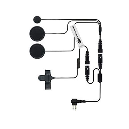 Motorradhelm-Ohrhörer für 2-poligen Motorola-Radio CP040, GP300, XTN, DTR von Earpiece Hub