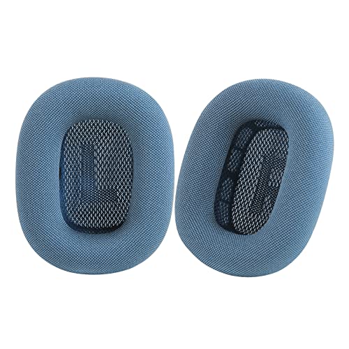 Ohrpolster kompatibel mit Apple AirPods Max Kopfhörer Ersatz Stoff Ohrpolster Abdeckungen mit Memory Foam und Magnet Himmelblau von Earrock