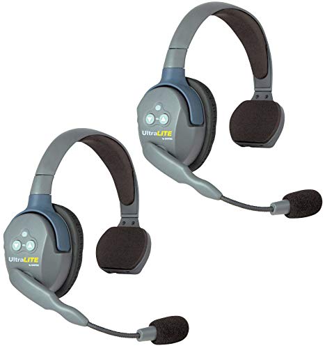 Eartec UL2S UltraLITE Vollduplex Wireless Headset - Funkkopfhörer Kommunikation für 2 Benutzer - 2 Kabellose Einzelohr Kopfhörer auf Ohr von Eartec
