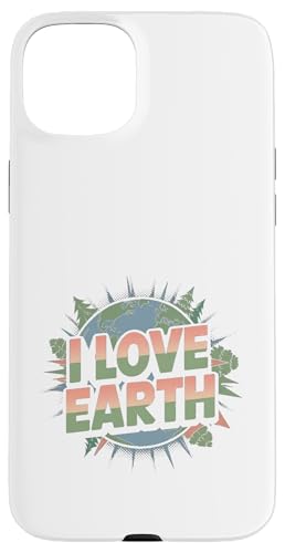 Ich liebe die Erde - Earth Day Retro Hülle für iPhone 15 Plus von Earth Day Designs