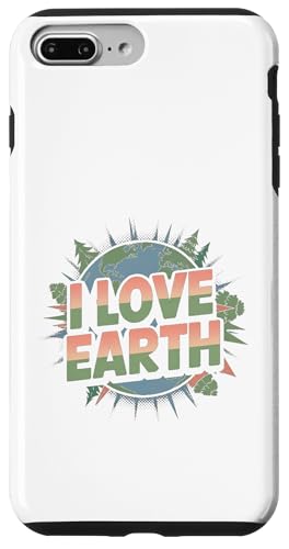 Ich liebe die Erde - Earth Day Retro Hülle für iPhone 7 Plus/8 Plus von Earth Day Designs