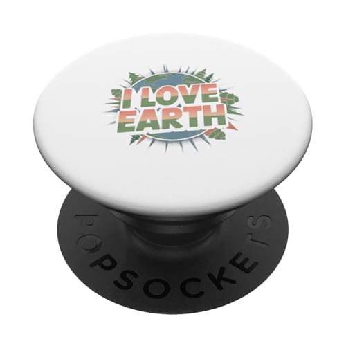 Ich liebe die Erde - Earth Day Retro PopSockets Klebender PopGrip Ich liebe die Erde - Earth Day Retro PopSockets Klebender PopGrip von Earth Day Designs