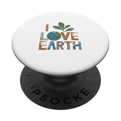 Umwelt Earth Day - I Love Earth PopSockets Klebender PopGrip von Earth Day Designs