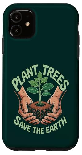 Hands Hold Setzling Pflanze Bäume Retro Design Earth Day Hülle für iPhone 11 Hands Hold Setzling Pflanze Bäume Retro Design Earth Day Hülle für iPhone 11 von Earth Day Environment Event Graphic