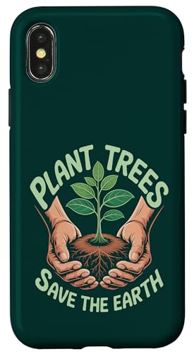 Hands Hold Setzling Pflanze Bäume Retro Design Earth Day Hülle für iPhone X/XS Hands Hold Setzling Pflanze Bäume Retro Design Earth Day Hülle für iPhone X/XS von Earth Day Environment Event Graphic