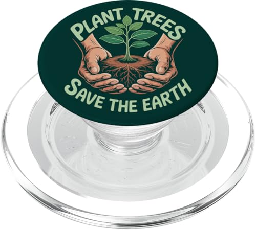 Hands Hold Setzling Pflanze Bäume Retro Design Earth Day PopSockets PopGrip für MagSafe von Earth Day Environment Event Graphic