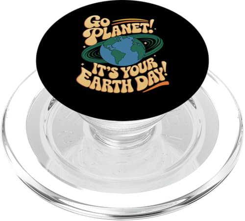 Lustiges Vintage-Erdbewusstsein Go Planet It's Your Earth Day PopSockets PopGrip für MagSafe Lustiges Vintage-Erdbewusstsein Go Planet It's Your Earth Day PopSockets PopGrip für MagSafe von Earth Day Environment Event Graphic