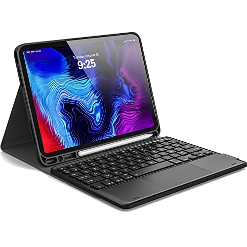 Tastatur Earto iPad Pro 11, iPad Air 5 Tastatur mit Smart Trackpad, iPad Air 4 AZERTY-Tastatur, kabellos, iPad Air 5e/Air 4. 10. .9 20 22/2020, schwarz von Earto