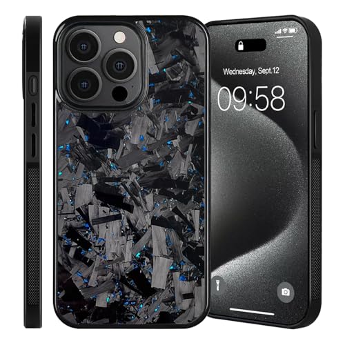 EasPowest Hexafiber Phone Case, Forged Carbon Fiber Phone Case, All-Inclusive Magnetic Anti-Fall Phone Case for iPhone 16 15 14 13 (for iPhone 13,Blue) von EasPowest