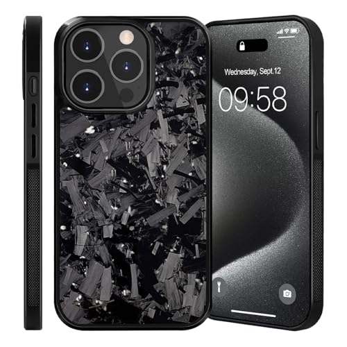 EasPowest Hexafiber Phone Case, Forged Carbon Fiber Phone Case, All-Inclusive Magnetic Anti-Fall Phone Case for iPhone 16 15 14 13 (for iPhone 16 Promax,Silver) von EasPowest