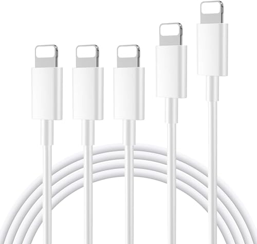 iPhone Kabel 5 Pack USB Ladekabel Datenkabel(3 * 1m1 * 1.8m,1 * 2.8m) MFi Zertifiziertes Lightning Kabel USB Apple Ladekabel für iPhone 14/13/12/11/Pro/XS/XS Max/XR/X/8/8 Plus/7/7 Plus, Mini/Air/Pro von Eashion