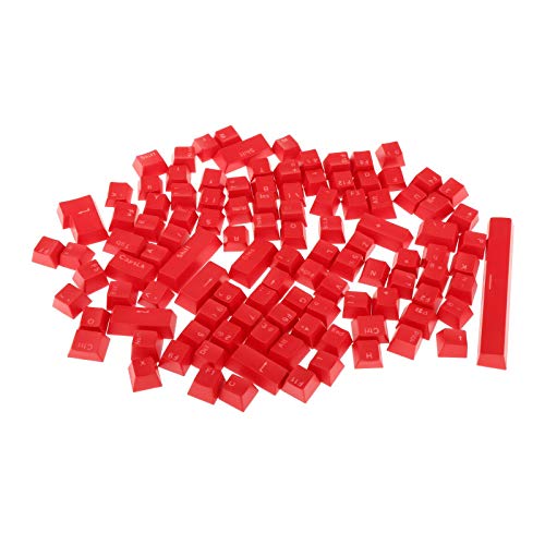 108 Stück / Set ABS bunte, durchscheinende Tastenkappen Ersatz für benutzerdefinierte mechanische Tastatur, lindert lange Tasteneingabe, Rot von Easnea