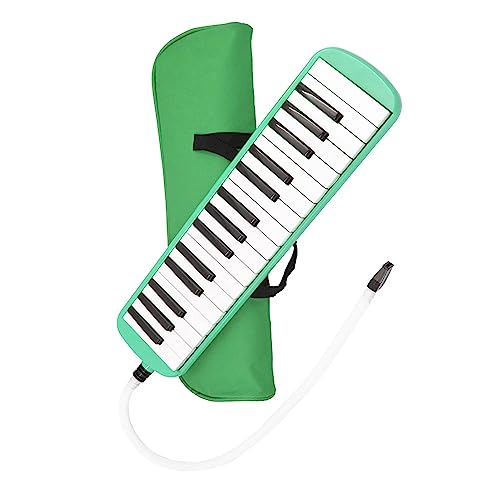 32 Tasten Melodica, Musikinstrument Air Piano Keyboard, Melodica Instrument mit Tragetasche (Grün) von Easnea