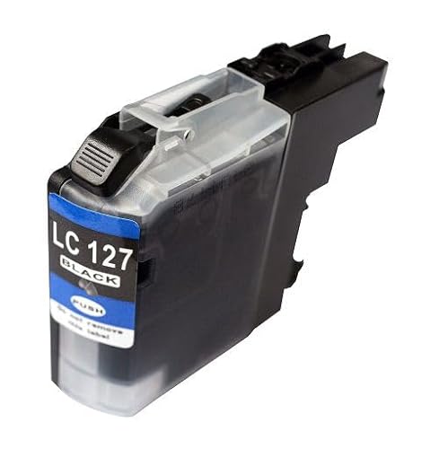 Brother Compatible LC127BK Black High Page Yield Ink Cartridge [LC127XLBK], Compatible with MFC-J4410DW MFC-J4510DW MFC-J4610DW MFC-J4710DW DCP-J4110DW MFC-6520DW MFC-6720DW MFC-6920DW von Eason Bros