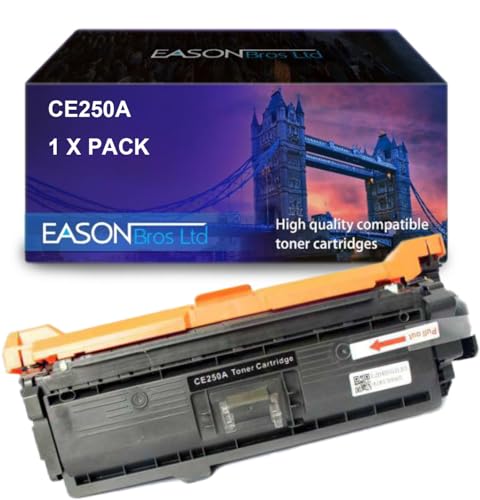 Compatible Replacement for HP CE250A Black Toner Cartridge HP 504A Laserjet CP3525N CP3525DN CP3525 CP3525X CP3520 CM3530 CM3530FS, Also for Canon 723BK, LBP7750 von Eason Bros