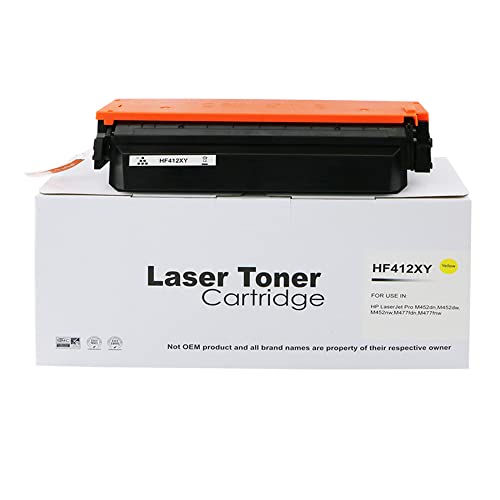 Compatible Replacement for HP CF412X Yellow Toner Cartridge Also for HP 412X Hewlett Packard Colour Laserjet Pro MFP M377DW M452DW M452DN M452NW M477DN M477FDW M477FNW von Eason Bros