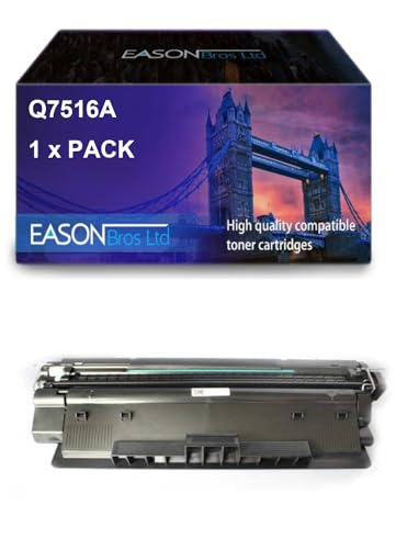 Compatible Replacement for HP Laserjet 5200 Black Toner Cartridge Q7516A, Compatible with Hewlett Packard Laserjet 5200 von Eason Bros