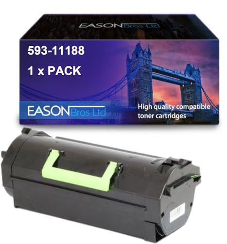 Eason Bros Dell Compatible B5460 Extra Black Toner Cartridge 593-11188, Page Yield 45,000,Compatible with B5460 von Eason Bros