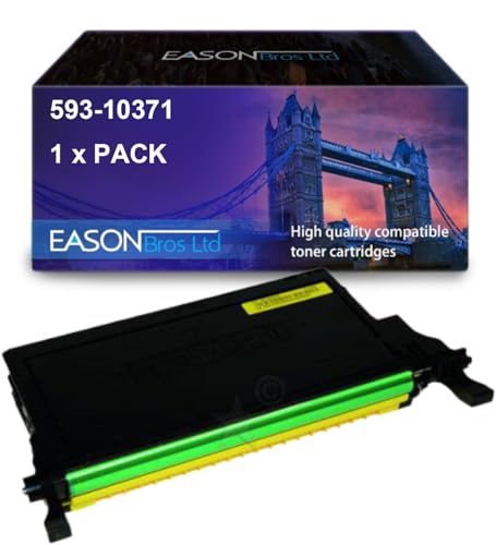 Eason Bros Dell Remanufactured 2145 Yellow Toner Cartridge 593-10371, Page Yield 5,000,Compatible with 2145CN von Eason Bros