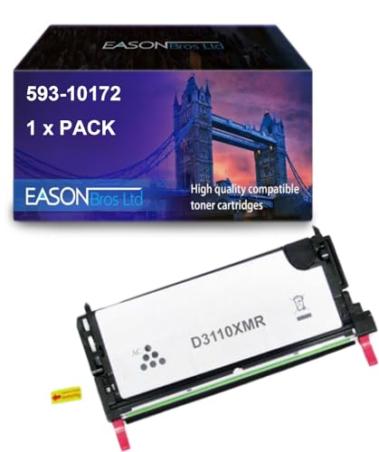 Eason Bros Dell Remanufactured 3110CN High Page Capacity Magenta Toner 593-10172 DLRF013,Compatible with 3110CN 3115CN von Eason Bros