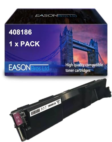 Eason Bros Ricoh 408186 SPC360HE Tonerkartusche für hohe Seiten, Magenta,Compatible with The Ricoh SPC360DNW SPC360SFNW von Eason Bros