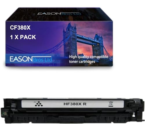 Remanufactured Replacemnent for HP CF380X Black Toner Cartridge Also for 312X Compatible with The Hewlett Packard Laserjet Pro M476 von Eason Bros
