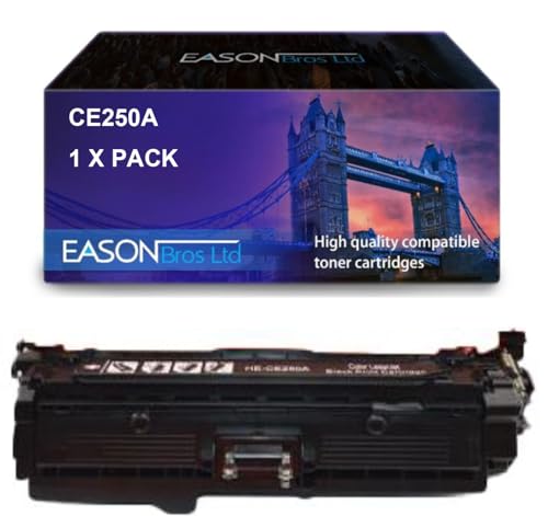 Remanufactured Replacemnent for HP CP3525 CE250A Black Toner Cartridge HP 504A Laserjet CP3525N CP3525DN CP3525 CP3525X CP3520 CM3530 CM3530FS, Also for Canon 723BK, LBP7750. von Eason Bros