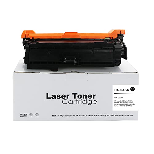 Remanufactured Replacemnent for HP Laserjet 500 Hours Black Toner Cartridge CE400A 507A Also for Canon 732, M575C M575DN M575F M551DN M551N M551XH M570DN M570DW Canon LBP7780 von Eason Bros