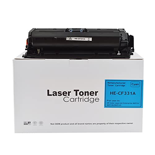 Remanufactured Replacemnent for HP M651 CF331A Cyan Toner Cartridge Also for 654A Compatible with The Hewlett Packard Laserjet Enterprise M651 von Eason Bros