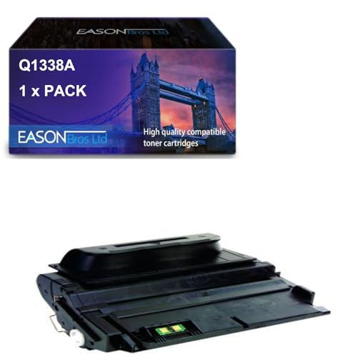 Remanufactured Replacemnent for HP Q1338A Black Toner Cartridge, Compatible with Laserjet 4200 4200dtn 4200dtns 4200dtnsl 4200L 4200Ln 4200LVN 4200n 4200tn von Eason Bros