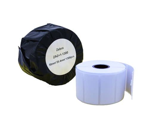 Zebra Adress-Etiketten, klein, 1300 Stück, Weiß (ZA2X1-1300) von Eason Bros