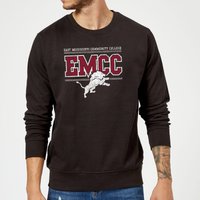 East Mississippi Community College Distressed Lion Sweatshirt - Black - M von East Mississippi Community College