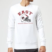 East Mississippi Community College Helmet Sweatshirt - White - M von East Mississippi Community College